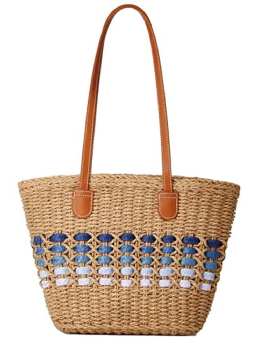 Women’s Tote Bag Straw Beach Shoulder Handbag Fashion Purse 2026 Summer - Picture 1 of 7